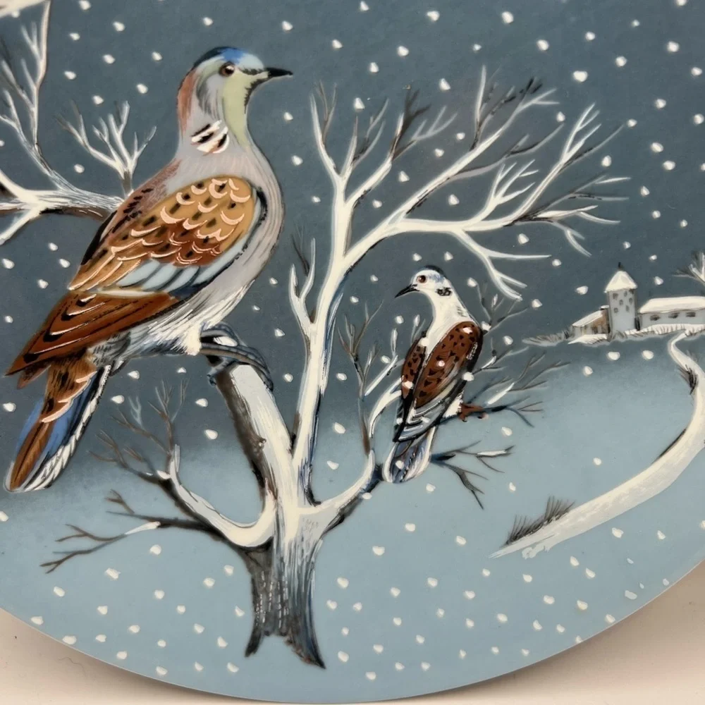 Haviland Limoges 1971 Two Turtle Doves #2 Haviland France Plate